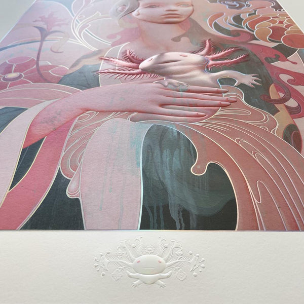 James Jean - "Lady with an Axolotl" 1st Edition - 2020 (Detail 1)
