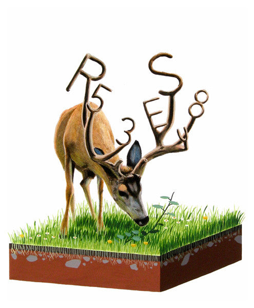 Josh Keyes - "The Magician's Garden #3" 1st Edition - 2007