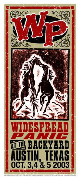 Jeff Wood & Judy Gex - "Widespread Panic Austin" 1st Edition - 2003