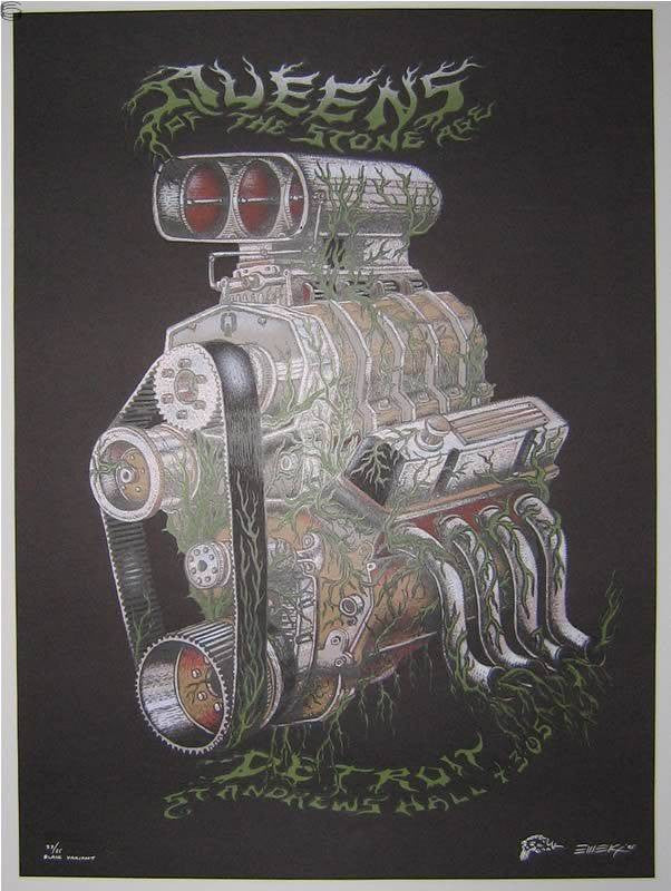 EMEK - "Queens of the Stone Age Detroit 05" Black Variant - 2005