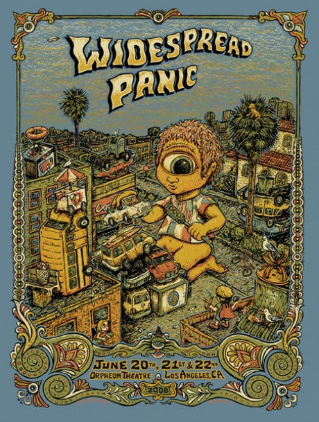 Marq Spusta - "Widespread Panic Orpheum Theatre Los Angeles" 1st Edition - 2008