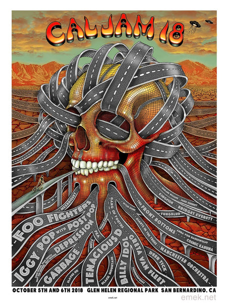 New Release: “Cal Jam 2018” by EMEK – KickassPosters.com