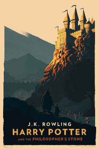 Harry Potter and the Deathly Hallows by Olly Moss, Movie Poster, Fine Art  Giclee