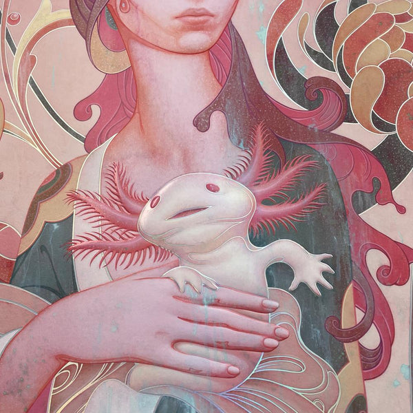 James Jean - "Lady with an Axolotl" 1st Edition - 2020 (Detail 3)