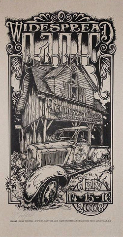 Jeral Tidwell - "Widespread Panic Knoxville 08" Line Art Edition - 2008